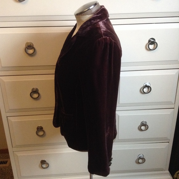 PURSUITS LTD brown velvet vintage style jacket 4 P - Picture 4 of 6